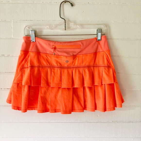 Lululemon Pace Skort Skirt Orange - Picture 1 of 8